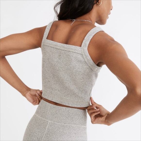 NWT Madewell MWL Superribbed Crop Tank Top in Gray Size Small - Picture 7 of 7